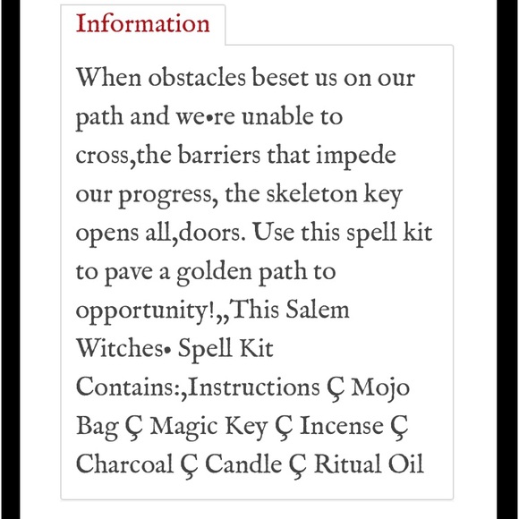 SALEM WITCHES' SKELETON KEY SPELL KIT - Picture 3 of 3